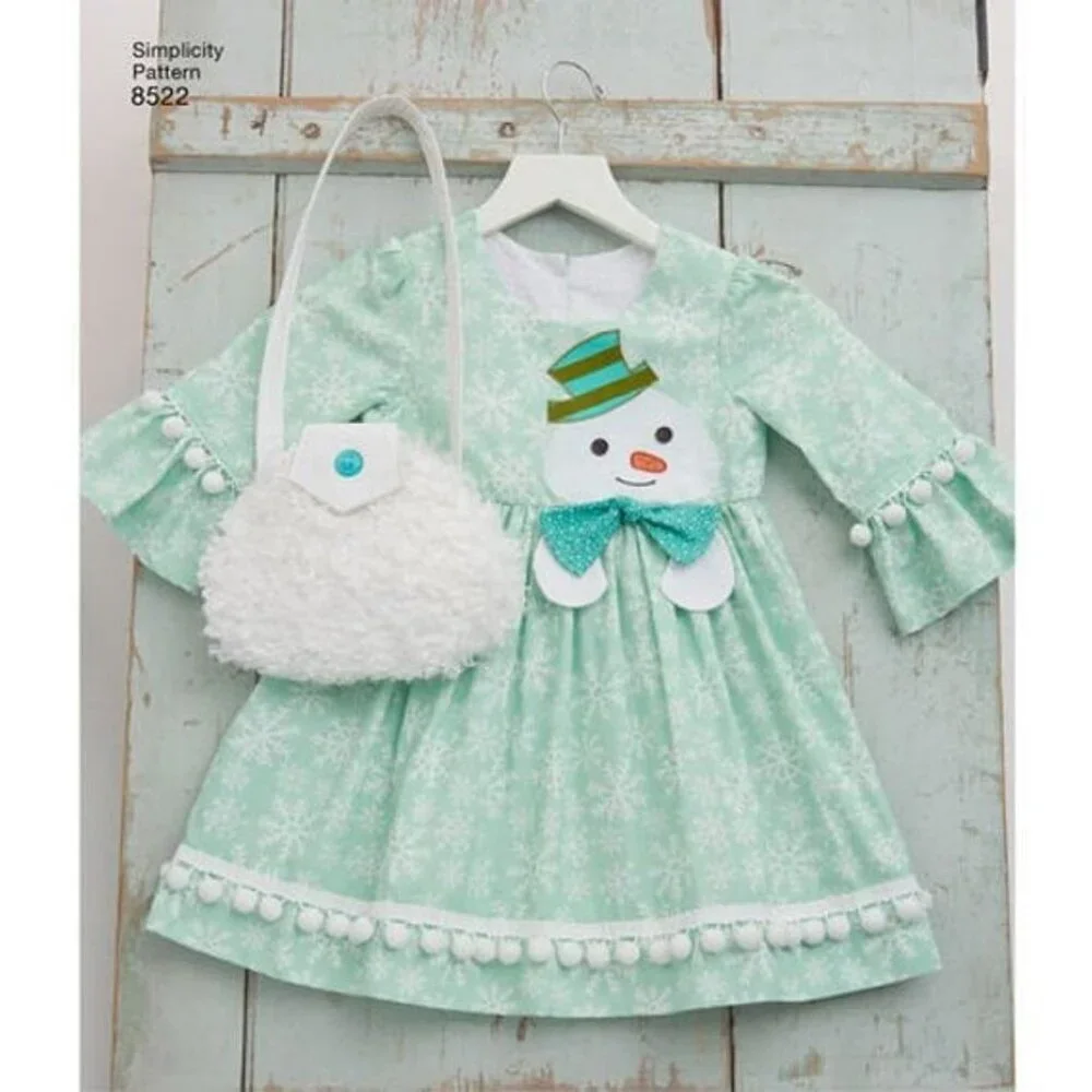 Simplicity‎ Sewing Pattern 8522 Dress Purse Girls Child Size 3-8
